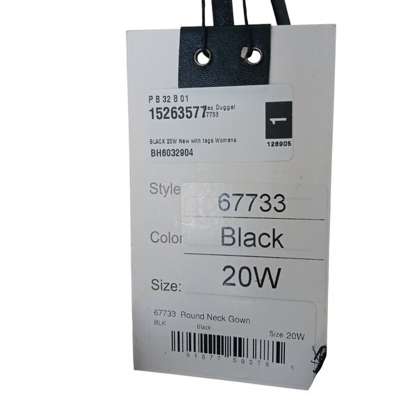 New Mac Duggal 67733 Black One Sleeve Beaded Evening Gown Dress Size 20W - Picture 14 of 15